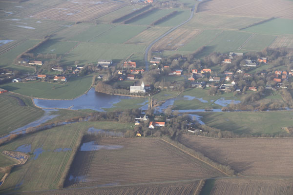 Området ved Vilslev Kirke og Vilslev Spang i Esbjerg Kommune (Foto: Sten Frandsen)